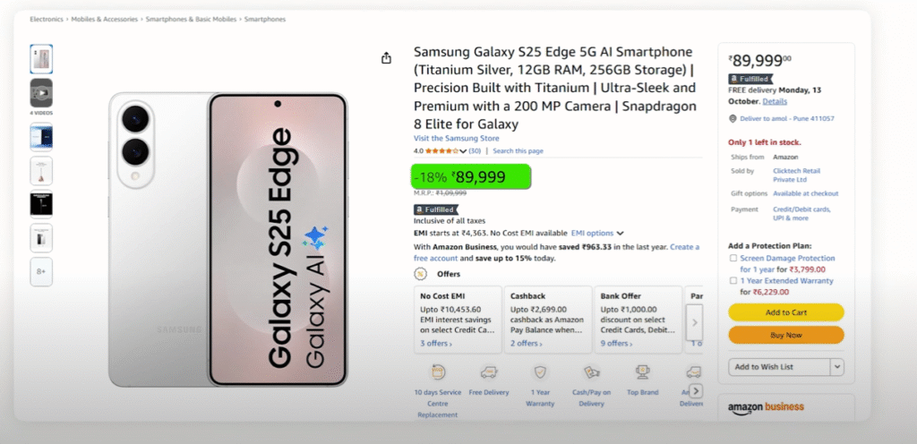 Samsung Galaxy S25 Edge Vs iPhone Air