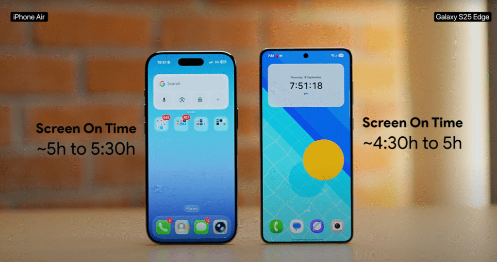 Samsung Galaxy S25 Edge Vs iPhone Air