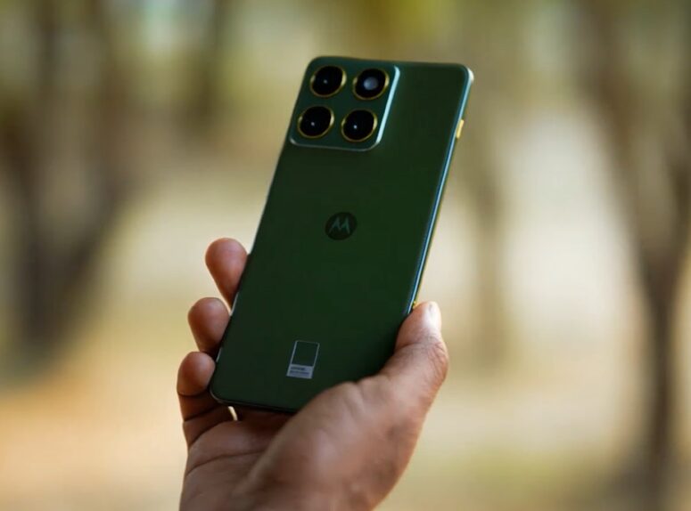 Smartphone box on a rock